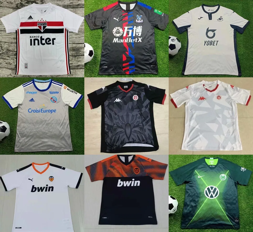 Sao Paulo/Crystal Palace F. C. /Swansea City a. F. C. /RC Strasbourg Alsace/Tunisia/Valencia CF/Vfl Wolfsburg Men Women Youth Season 19-20 Soccer Jerseys