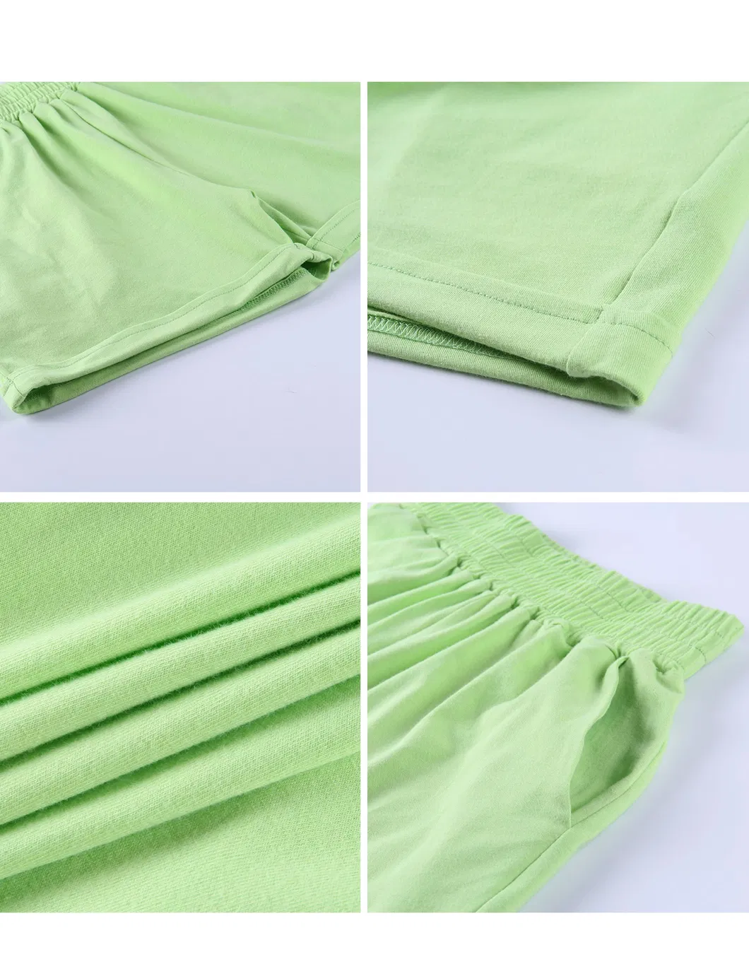 Shangyan Womens 2-Piece Crewneck Tops Cuffed Shorts Outfits Bodycon Suit Sports Wear