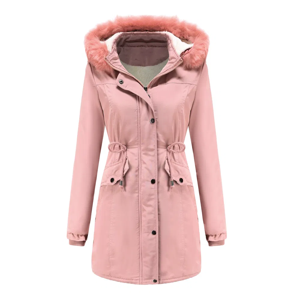 Shangyan Womens Thicken Fleece Lined Parka Winter Coat Hooded Jacket with Pockets