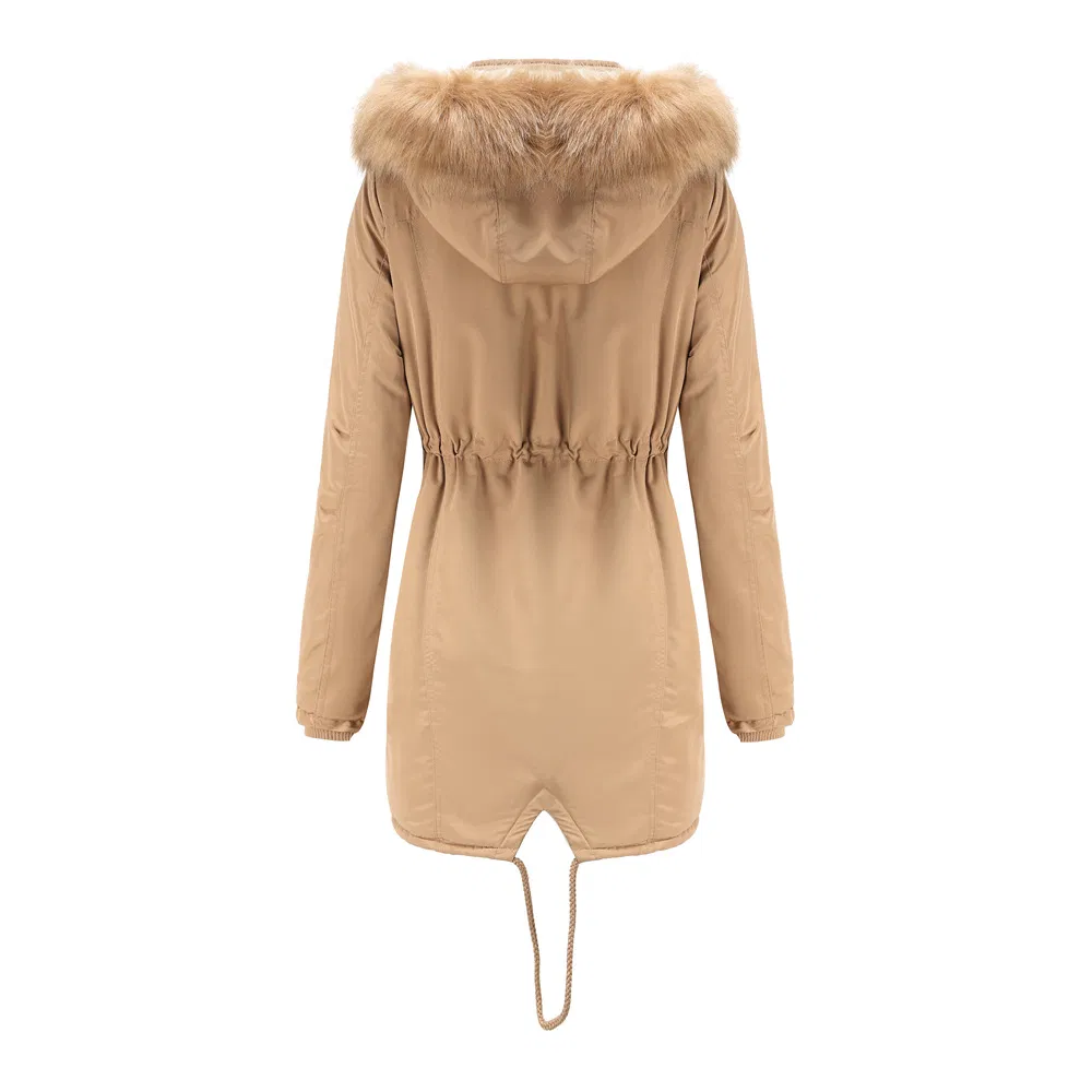 Shangyan Womens Thicken Fleece Lined Parka Winter Coat Hooded Jacket with Pockets