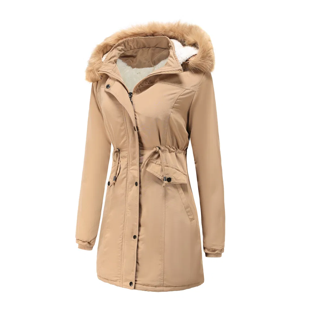 Shangyan Womens Thicken Fleece Lined Parka Winter Coat Hooded Jacket with Pockets