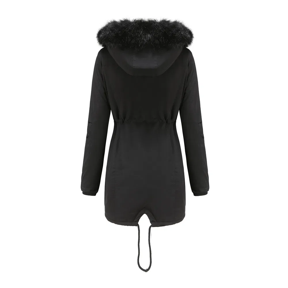 Shangyan Womens Thicken Fleece Lined Parka Winter Coat Hooded Jacket with Pockets