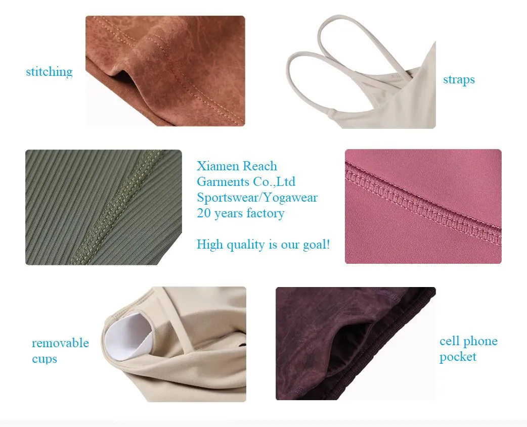 Shockproof Sports Underwear Gym Vest Top Running Bra with Strappy Back