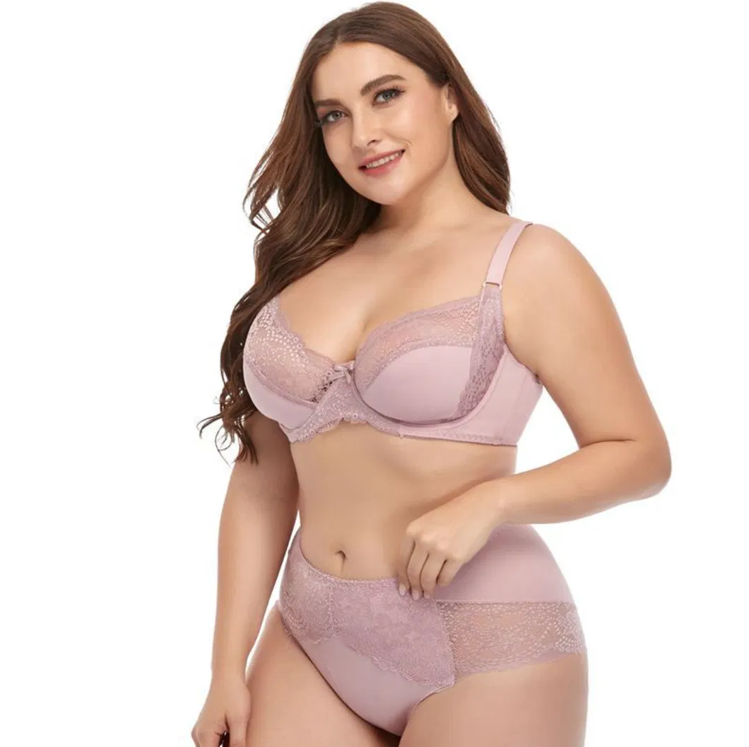 Six Colors of Chilon Big Size for Women Lady′s Underwear Set