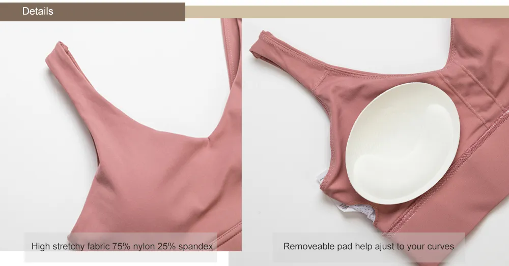 Skin-Fit Active Women′s Deep V Comfy Padded Yoga Gym Fitness Bra Tops for Women/Woman