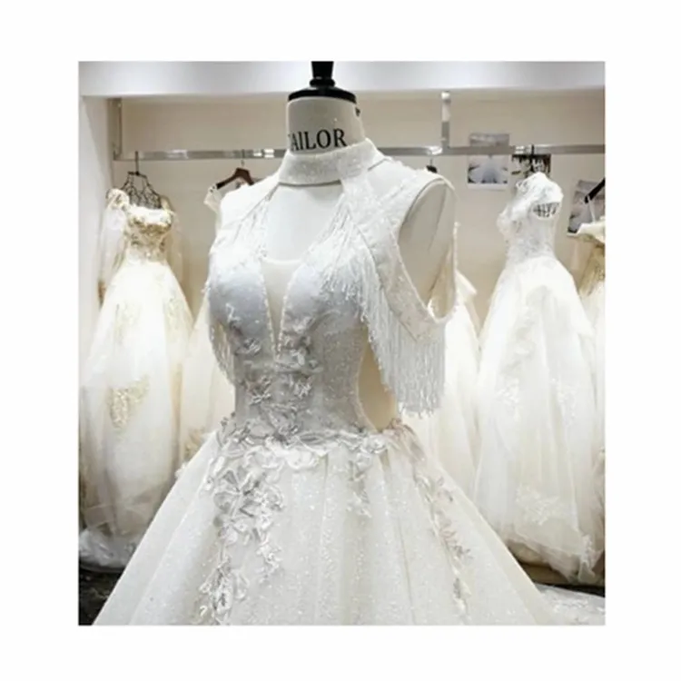 Sparkling Star Yarn High Quality Custom Wedding Dress