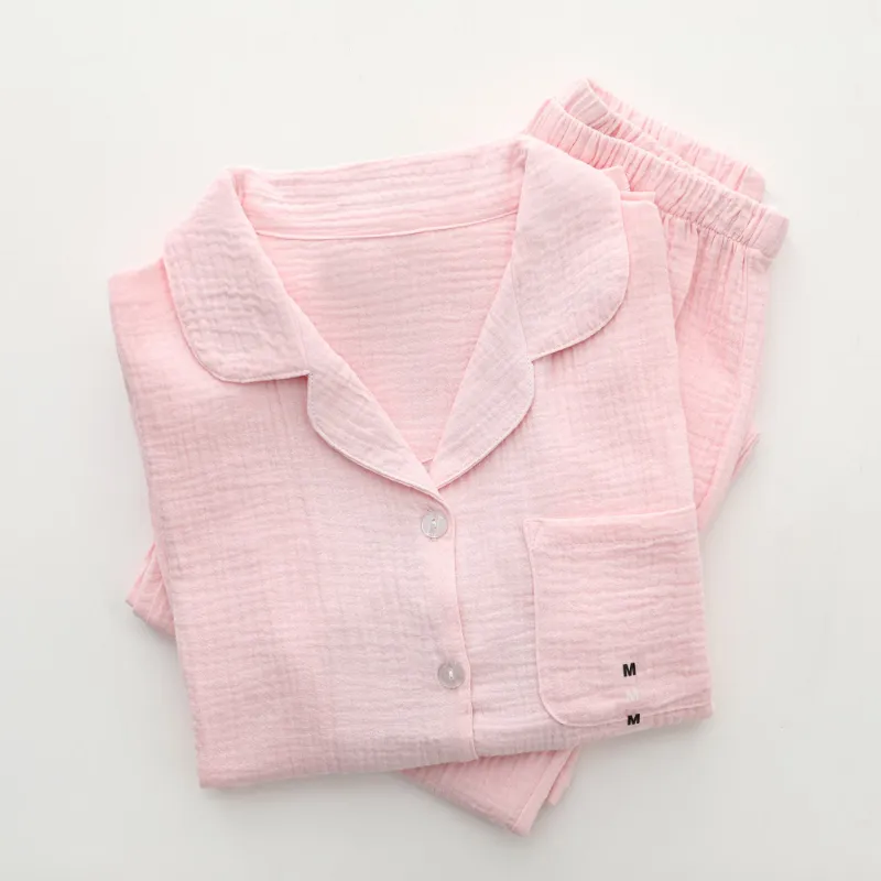 Spring& Autumn Cotton Women′s Loungewear Sleepwear Pajamas Set