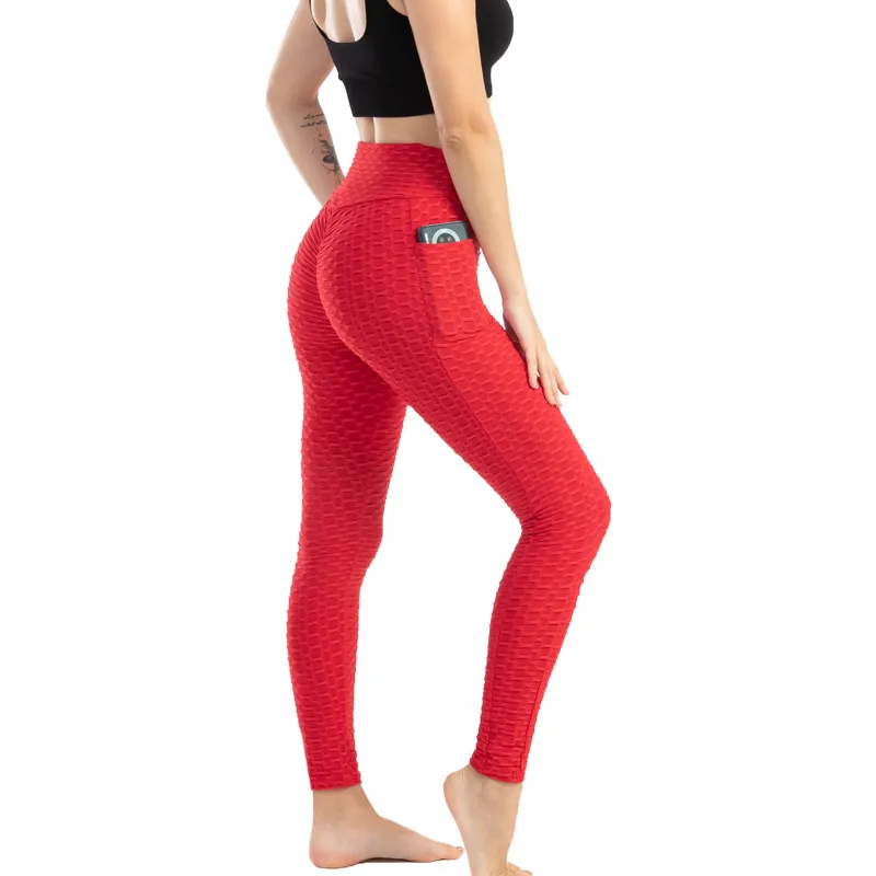 Stacked Leggings for Women Sport High Waisted Leggings with Pocket 6018