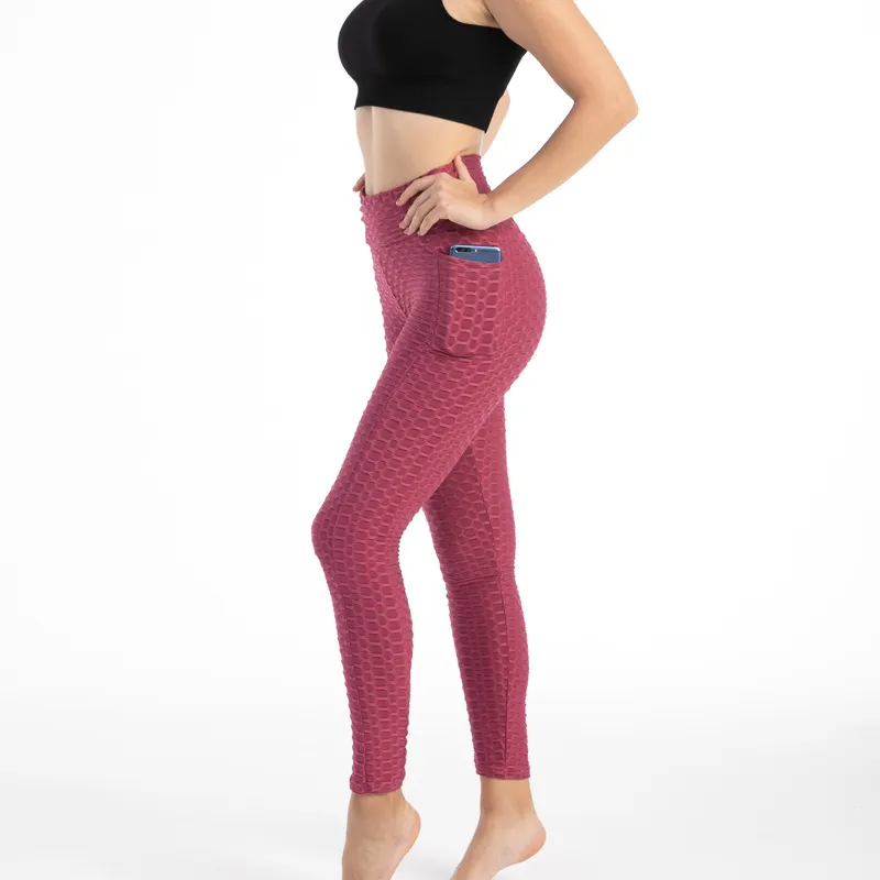 Stacked Leggings for Women Sport High Waisted Leggings with Pocket 6018