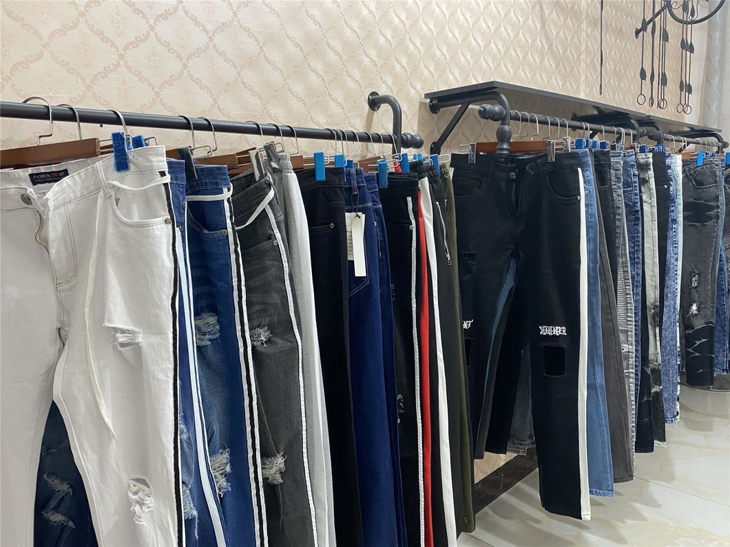 Straight Women Vintage Cargo Denim Pants Patchwork Jeans