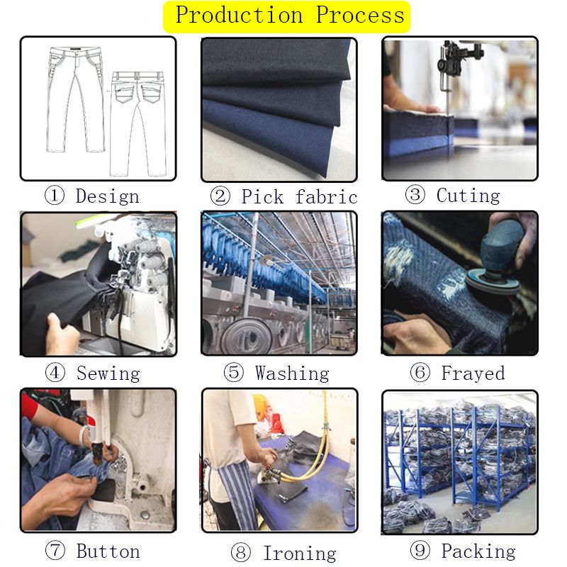 Straight Women Vintage Cargo Denim Pants Patchwork Jeans