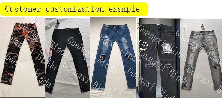 Straight Women Vintage Cargo Denim Pants Patchwork Jeans
