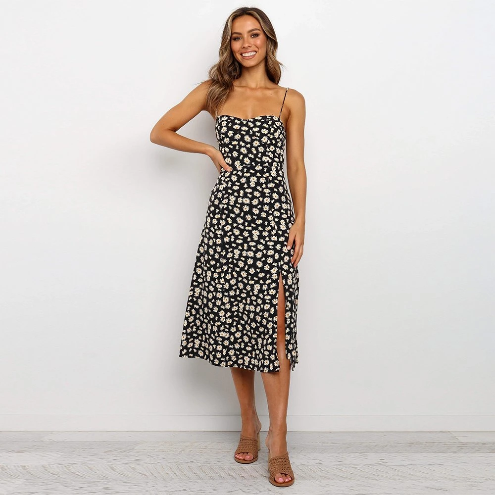 Summer Dress Sexy Strapless Printed Casual Dress Women Clothes