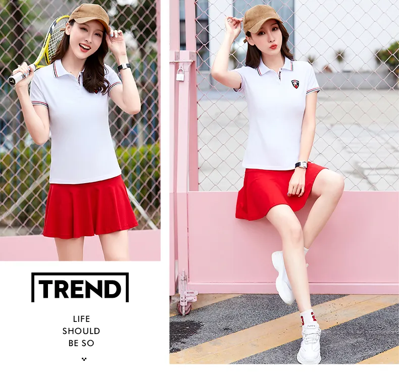 Summer Slim Badminton Jersey Women′s Short-Sleeved Tennis Jersey
