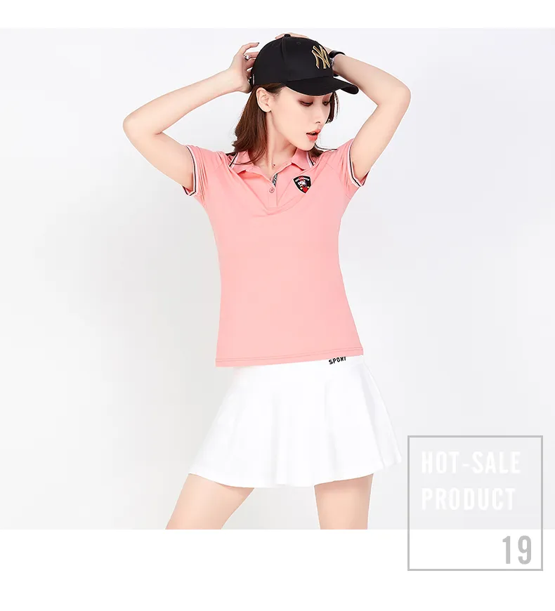 Summer Slim Badminton Jersey Women′s Short-Sleeved Tennis Jersey