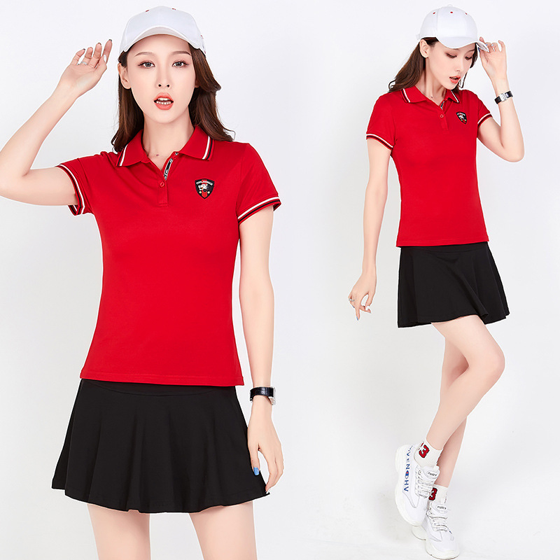 Summer Slim Badminton Jersey Women's Short-Sleeved Tennis Jersey