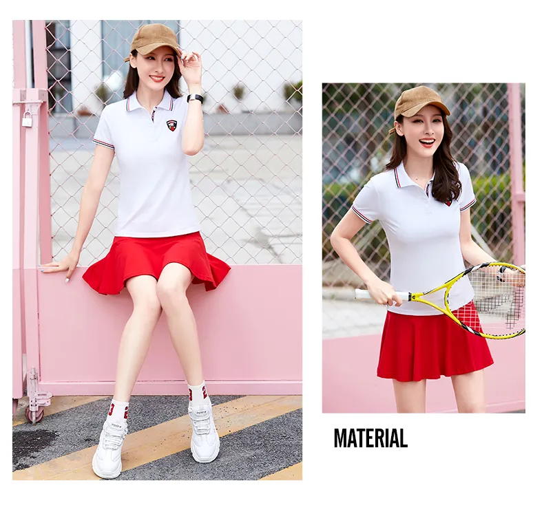 Summer Slim Badminton Jersey Women′s Short-Sleeved Tennis Jersey