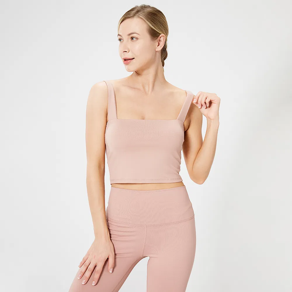 The New 2021 Nylon Material Pink Yoga Suit