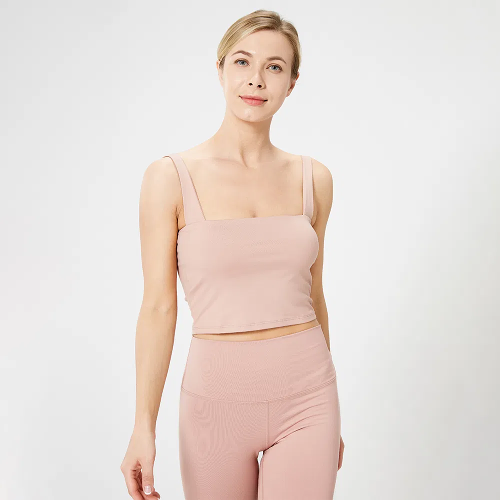 The New 2021 Nylon Material Pink Yoga Suit