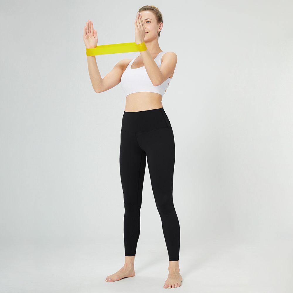 Top Fashionable Orange Yoga Suit Black Nylon Materials