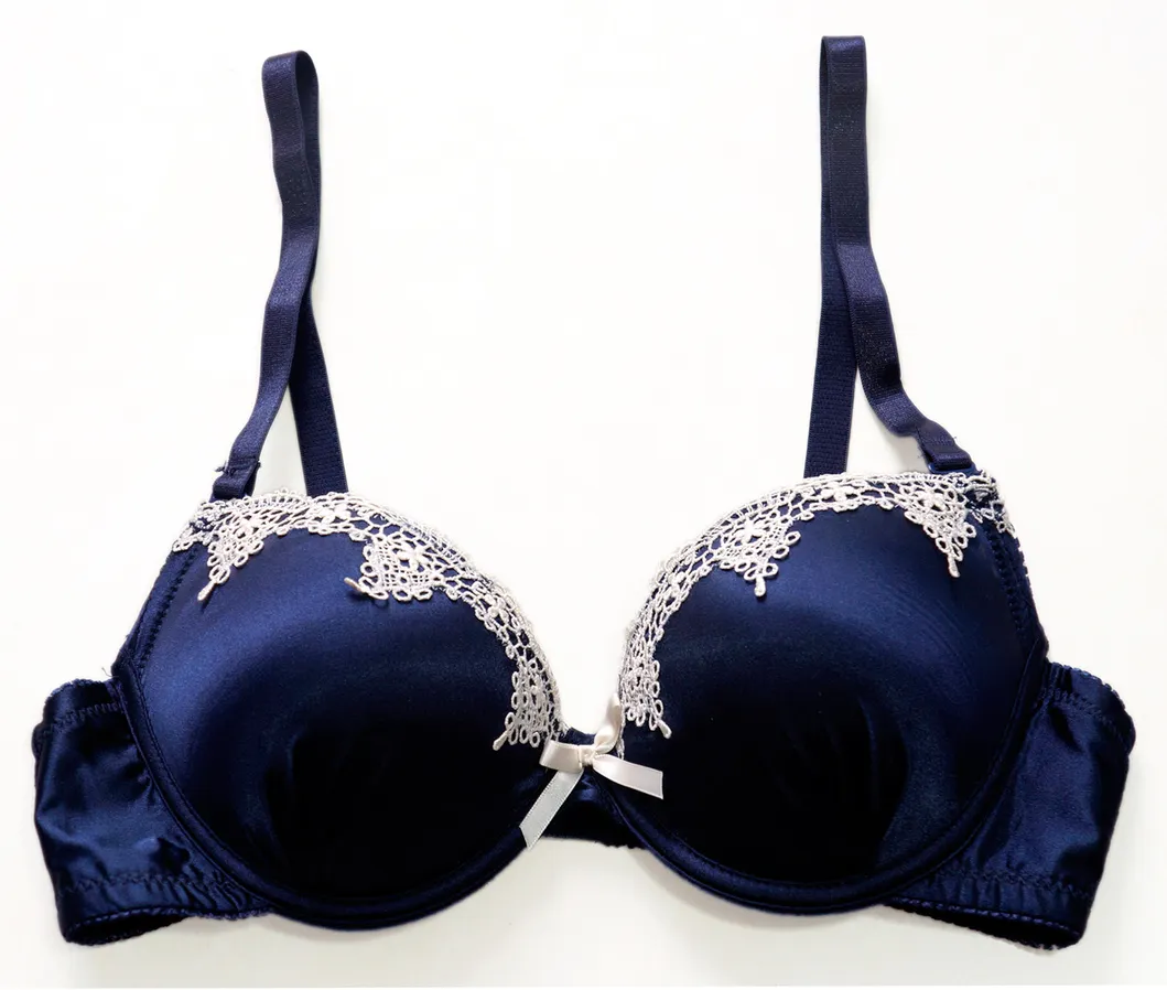 Underwear Set Color Contrast Satin Bra with Panty