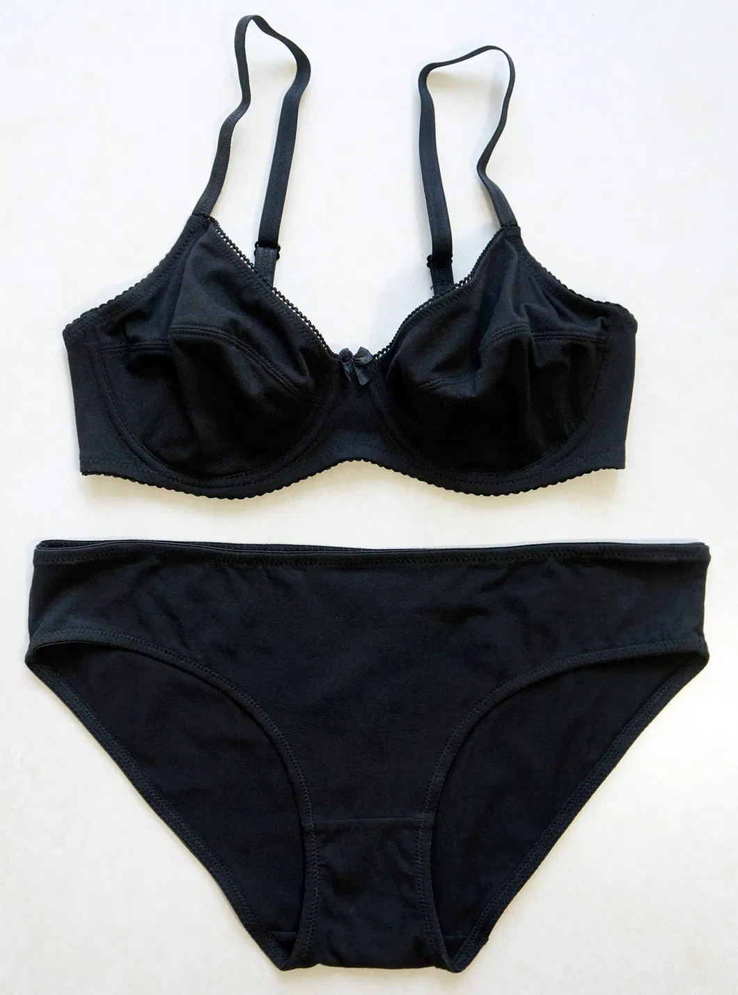 Underwear Set Non-Padded Cotton Bra with Bikini