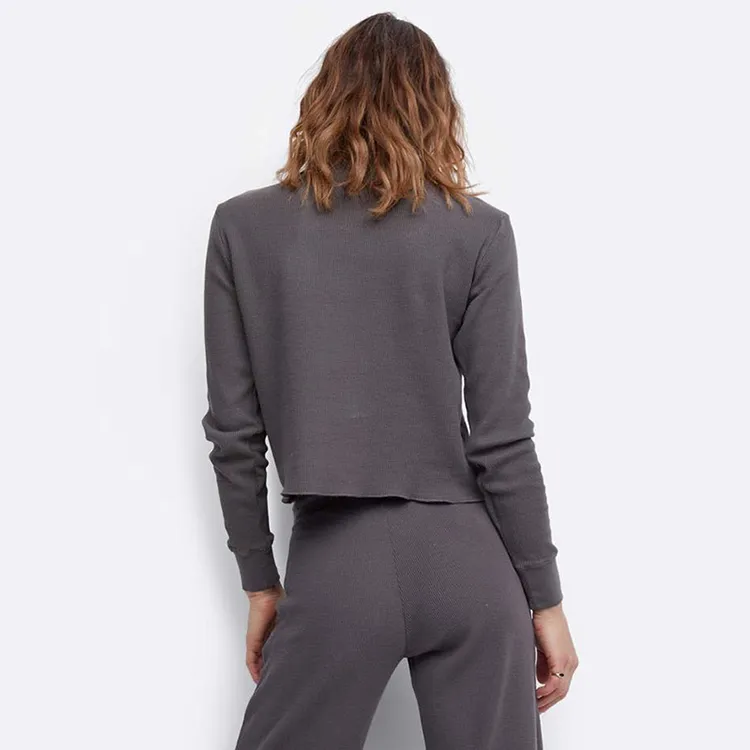 Waffle Women Cotton Pants Sustainable Women Wide Leg Pant Organic Cotton Sweatpants Waffle Cotton Pants Ladies Wide Leg Pants