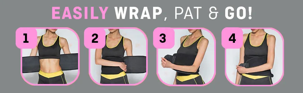 Waist Trimmer Belt Weight Loss Stomach Fat Burner Low Back and Lumbar Support with Sauna Suit Effect - Best Abdominal Trainer