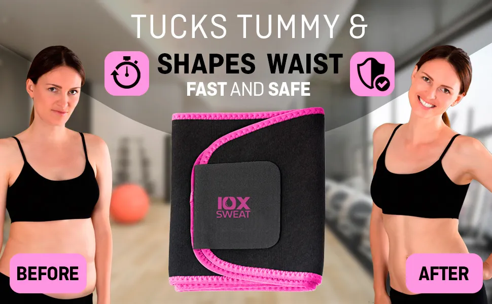 Waist Trimmer Belt Weight Loss Stomach Fat Burner Low Back and Lumbar Support with Sauna Suit Effect - Best Abdominal Trainer