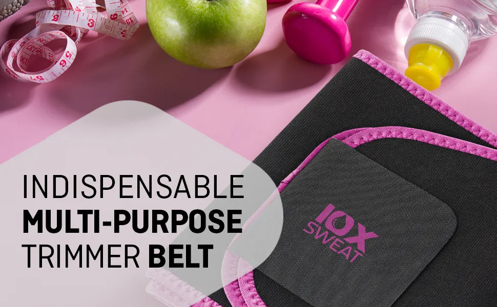 Waist Trimmer Belt Weight Loss Stomach Fat Burner Low Back and Lumbar Support with Sauna Suit Effect - Best Abdominal Trainer