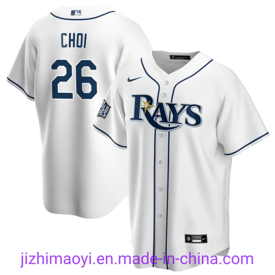 Wholesale 2020 World Series Tampa Bay Rays Nik-E Ml-B Willy Adames Yonny Chirinos Diego Castillo Hunter Renfroe Kevin Kiermai Custom Baseball Jersey