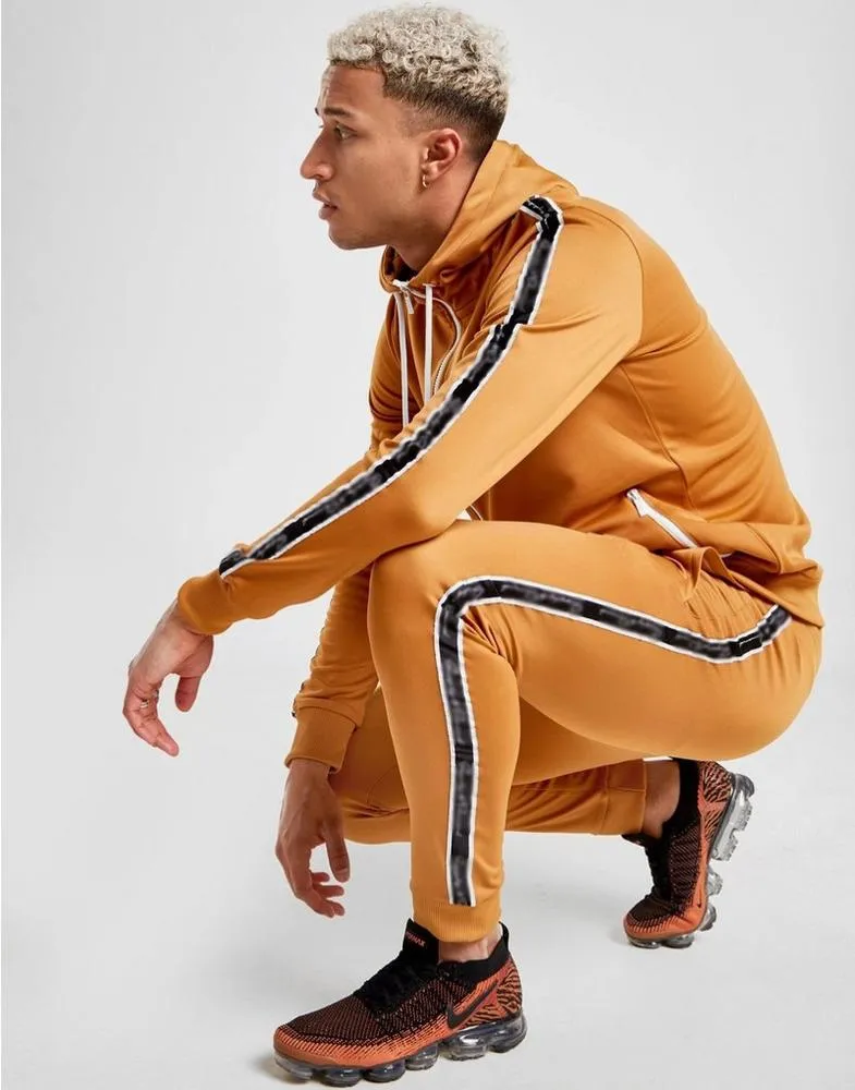 Wholesale 2021 New Arrival Zipper High Quality Hoodied Set Men Sport Clothes Tracksuit