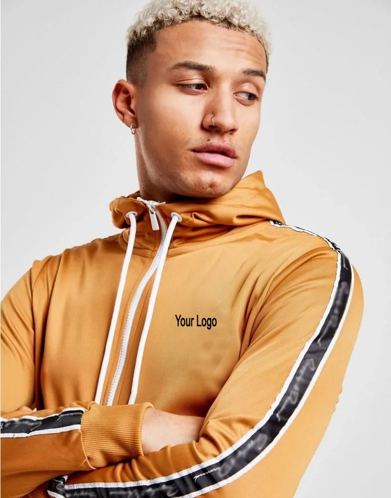 Wholesale 2021 New Arrival Zipper High Quality Hoodied Set Men Sport Clothes Tracksuit