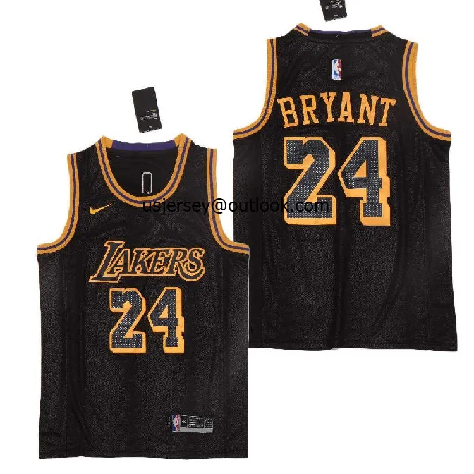 Wholesale Cheap Customized N-B-a Bryant 24 Los Angeles Lakers Basketball Team Jerseys
