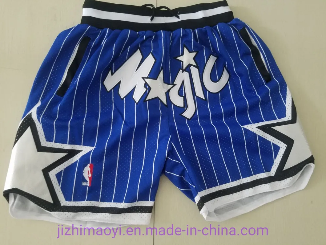 Wholesale Cheap Justdon Los Angeles Lakers Golden State Warriors Michigan University Orlando Magic Spurs 76ers Supersonics Jazz Sports Wear Basketball Shorts