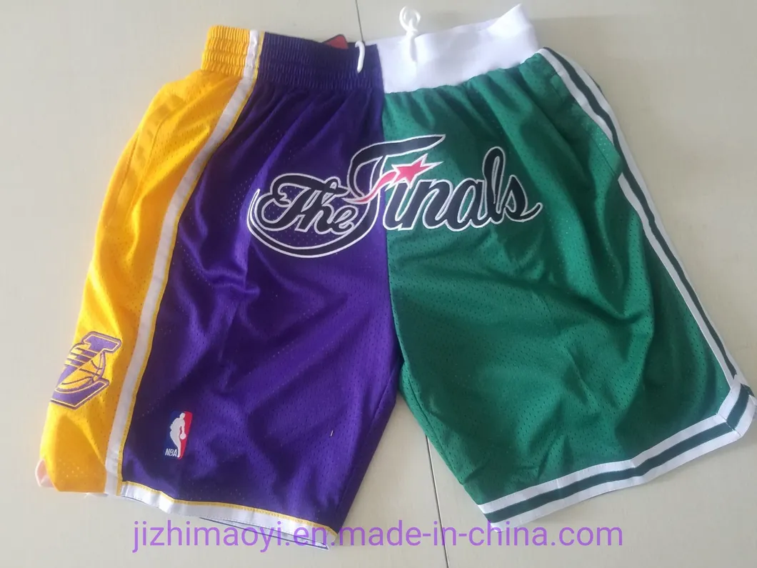 Wholesale Cheap Justdon Los Angeles Lakers Golden State Warriors Michigan University Orlando Magic Spurs 76ers Supersonics Jazz Sports Wear Basketball Shorts