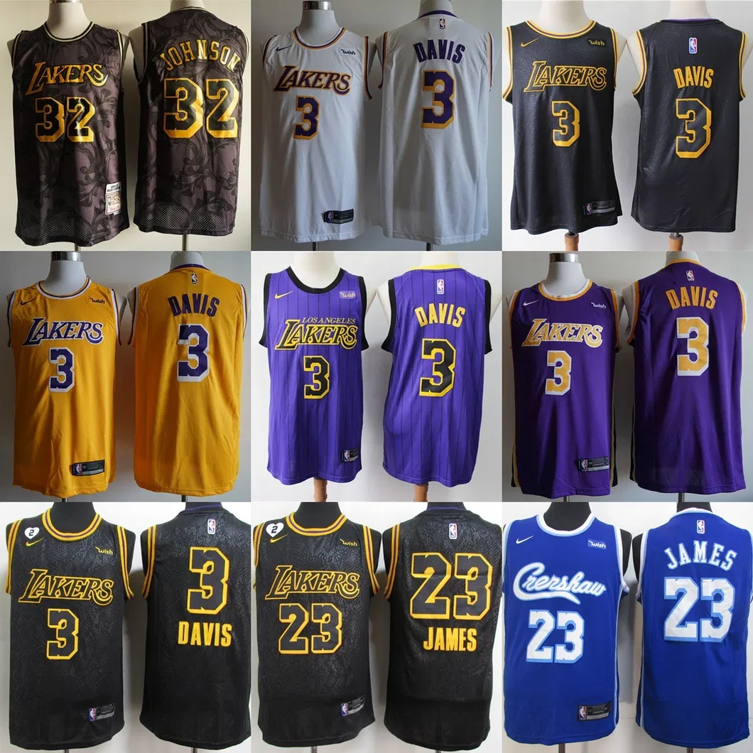 Wholesale Cheap Newest Los Angeles Laker Kob-E Bryant L-Ebron James Johnson Davis Classical Basketball Jerseys