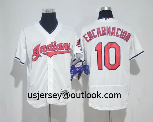Wholesale Custom Indians Kluber Ramirez M-L-B Replica Cool Flex Base Baseball Jersey