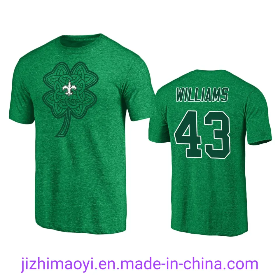 Wholesale Custom Saints Michael Thomas Drew Brees Cameron Jordan Alvin Kamara Marshon Lattimore Ryan Ramczyk Demario Davis Football Sublimation T-Shirts