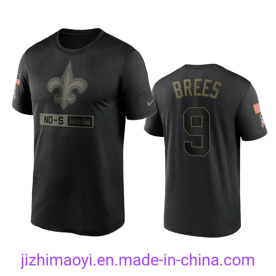 Wholesale Custom Saints Michael Thomas Drew Brees Cameron Jordan Alvin Kamara Marshon Lattimore Ryan Ramczyk Demario Davis Football Sublimation T-Shirts