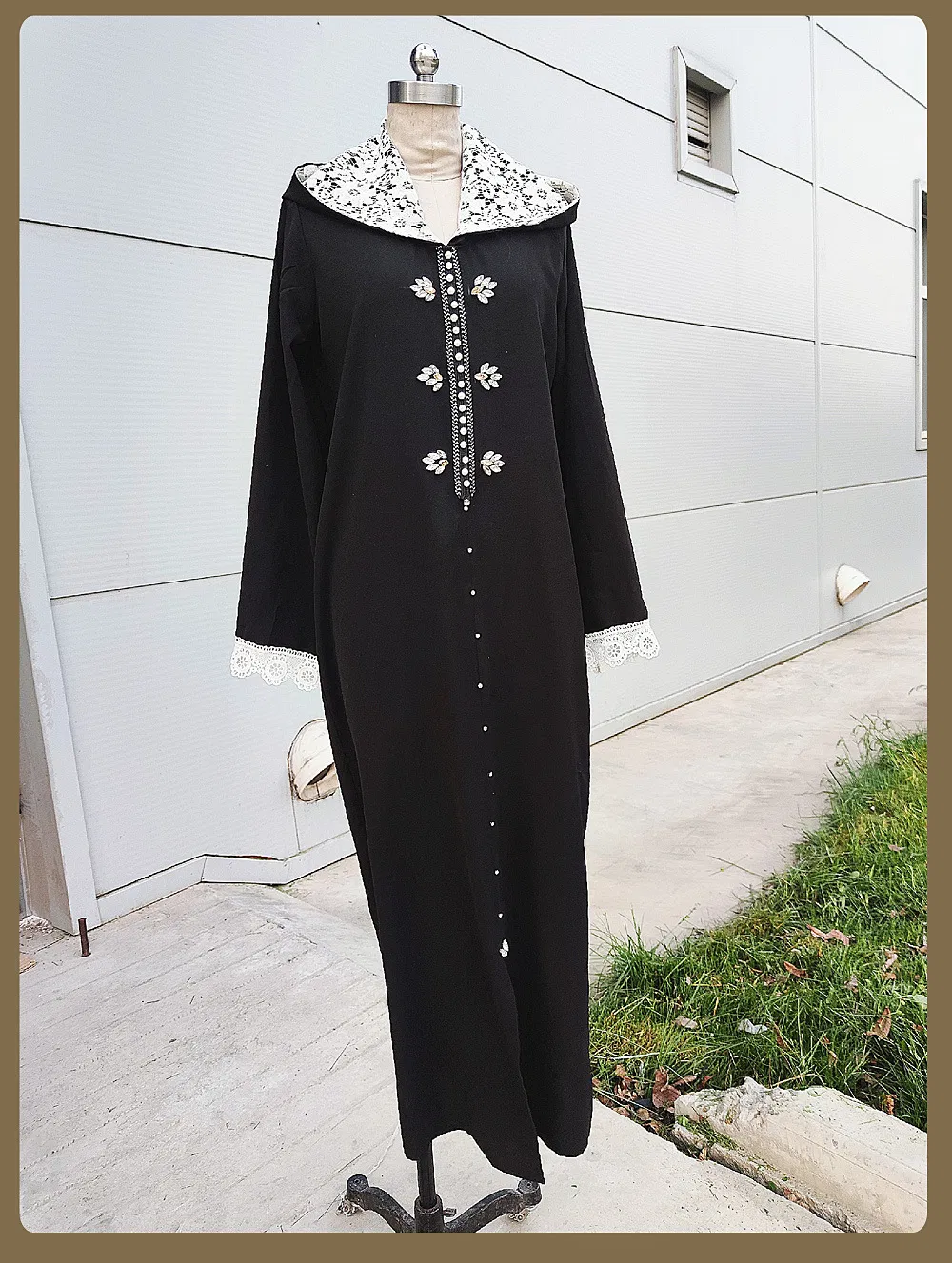 Wholesale Muslim Islamic Clothing Islamic Cloth Dubai Black Abaya Morocco Long Dress Turkey Islamic Woman Clothes Kaftan Dress Muslim Women Hejaab Dress