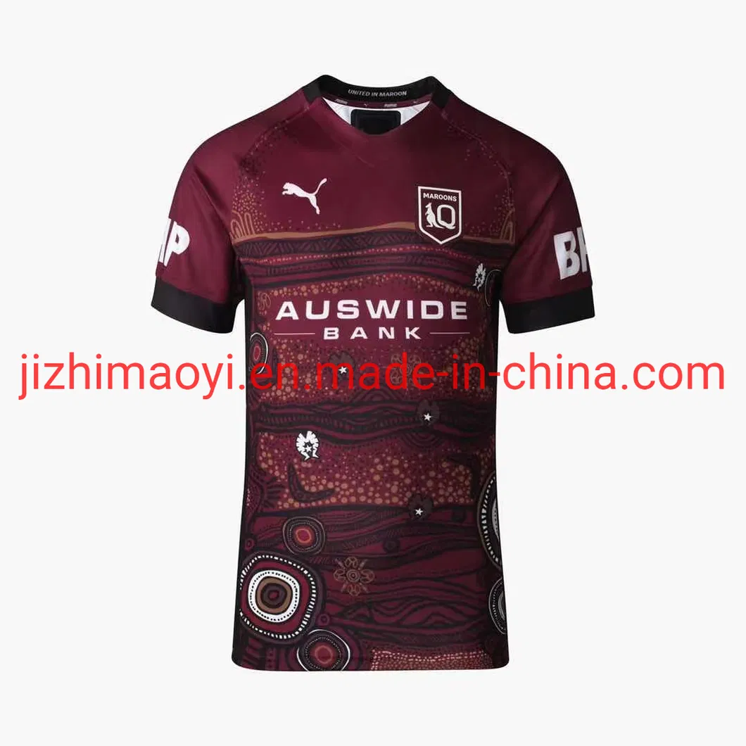 Wholesale National Rugby League Jersey Qld Maroons 2021 State of Origin Mens on Field T Shirt