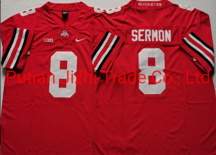 Wholesale Ncaa Colleage Football Game Jersey 2021 Men′s Ohio State Buckeyes Black #2 Olave Shirt