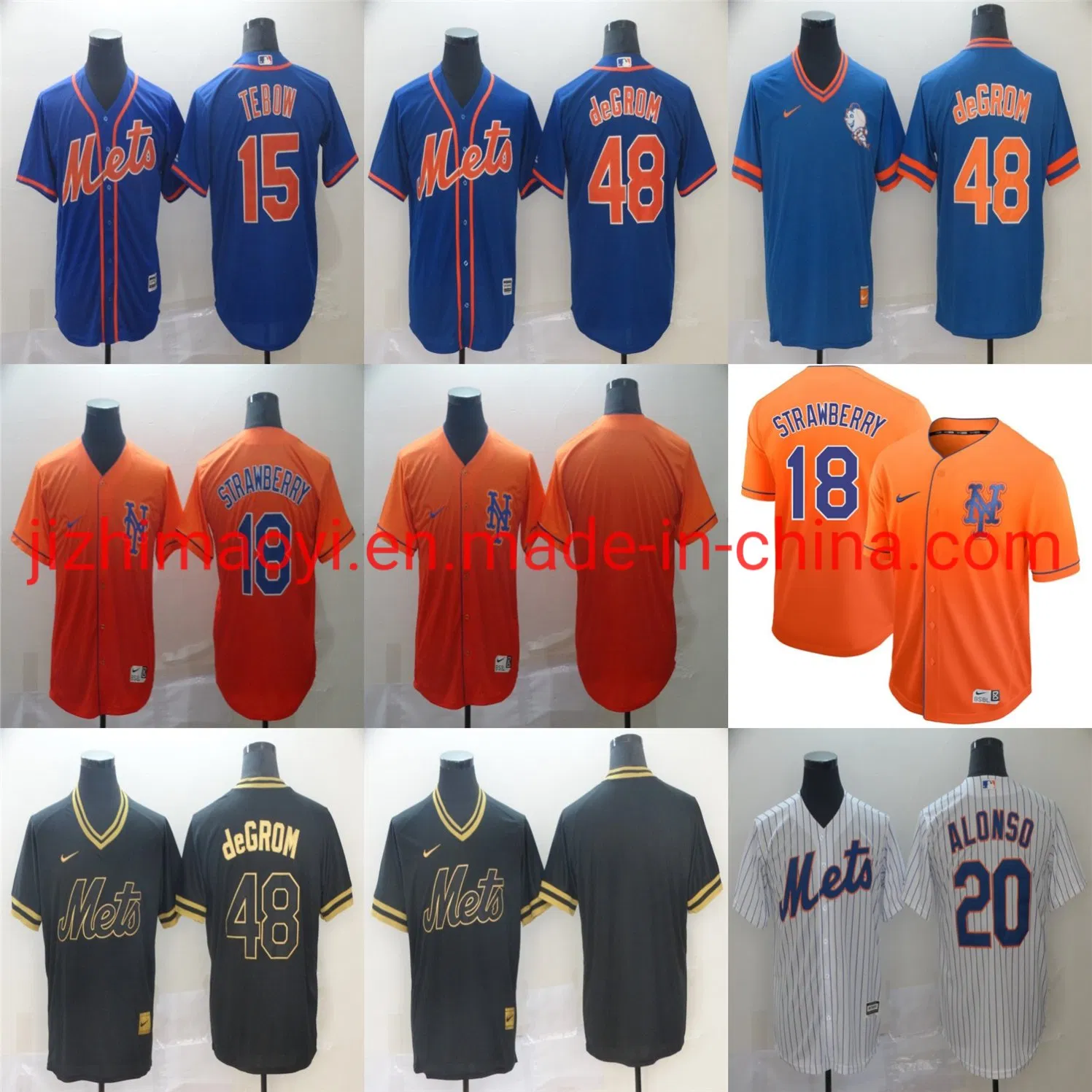 Wholesale New York Mets Baseball Jerseys Custom M-L-B Shirts Clothes Sports Wear Apparel