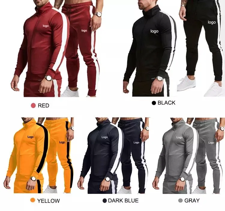 Wholesale Polyester and Cotton Blank Mens Sportswear Custom Fashion Jogging Suits for Man (GST-Jogging-CV03 (3))