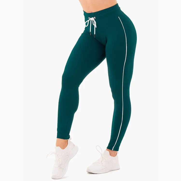 Wholesale Sports Gym Pants Side Stripes Yoga Leggings for Women