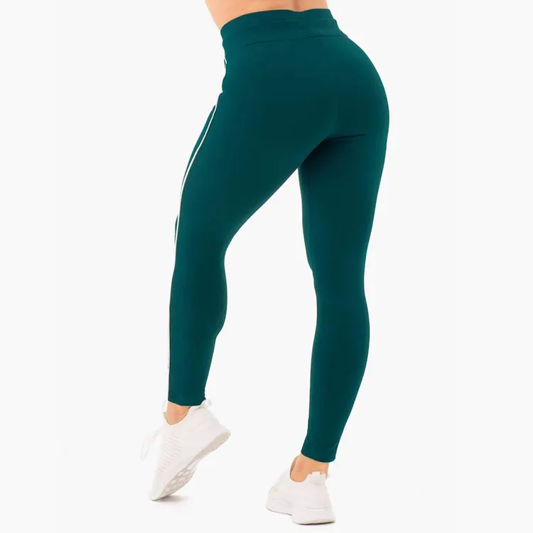 Wholesale Sports Gym Pants Side Stripes Yoga Leggings for Women