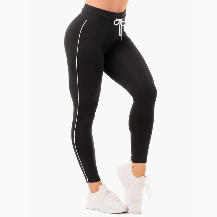 Wholesale Sports Gym Pants Side Stripes Yoga Leggings for Women