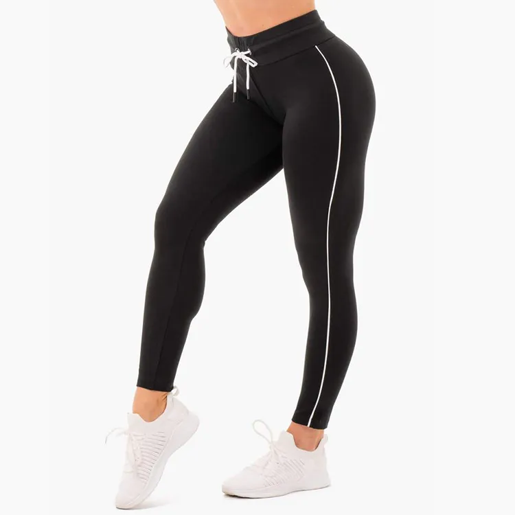 Wholesale Sports Gym Pants Side Stripes Yoga Leggings for Women