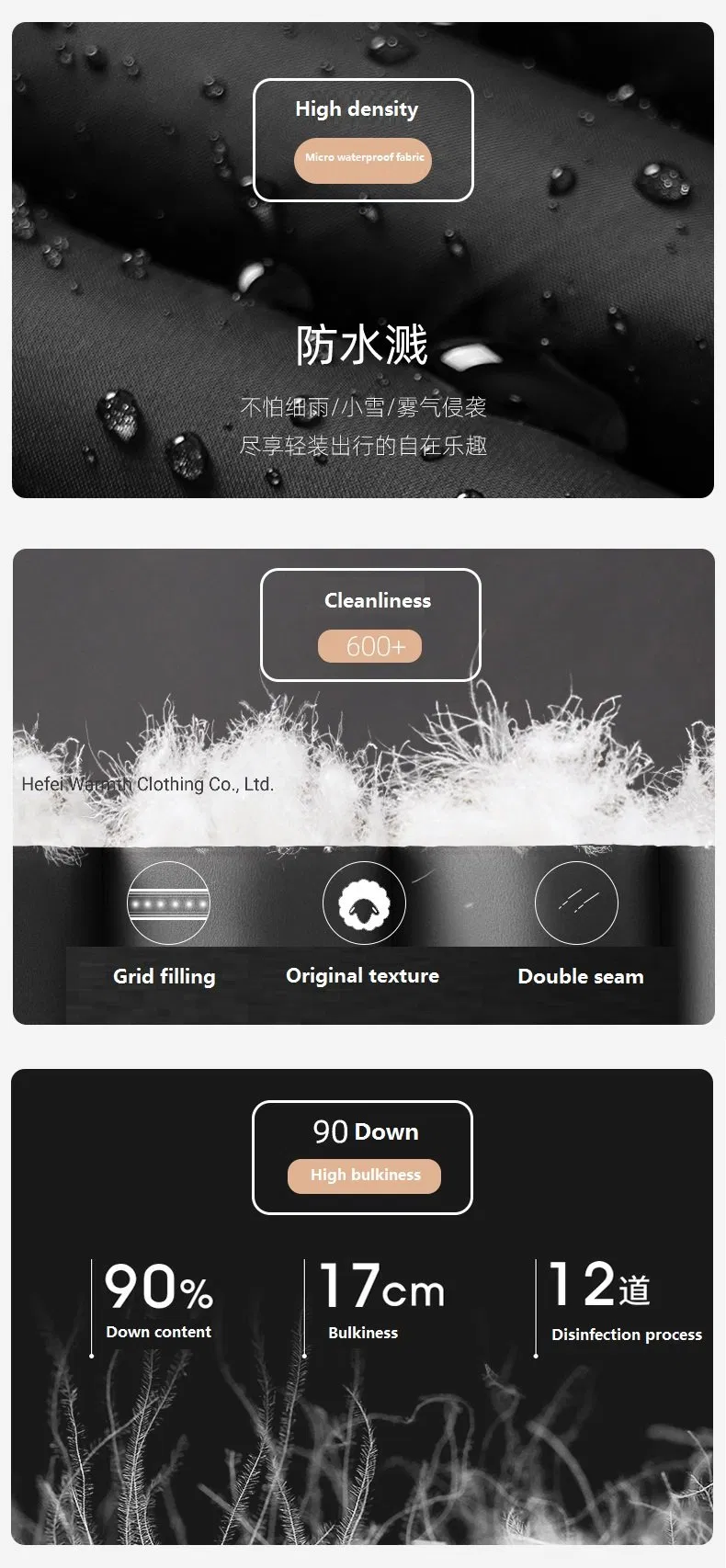 Winter Fashion Mens Down Puffer Jacket for Men&Women